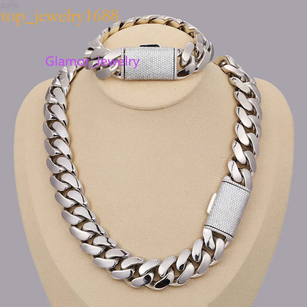 Hip Hop Jewelry Mens Gold Sterling Sier Vvs Moissanite Diamond Iced Out Buckle Heavy Plain Cuban Link Chain Necklace