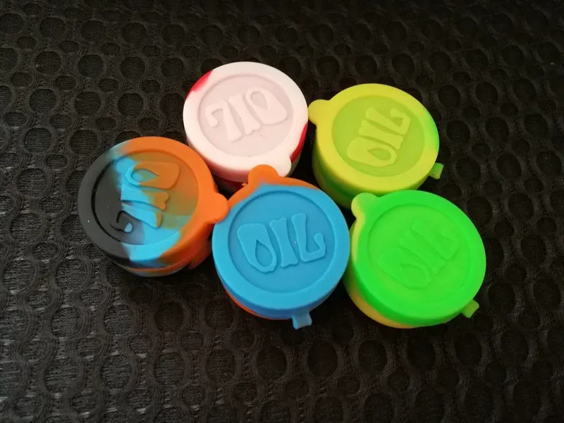 10 types silicone wax containers jars dab 3ml 5ml 6ml 7ml 10ml 22ml round ball square acrylic holder storage dabber dab vape