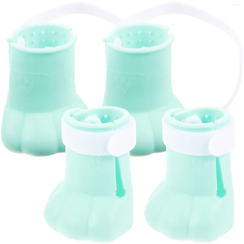 Costumes de chats 4 PCS Couvertures de griffe de couverture de silicone pour les chats adultes Bottises petites bottes de gel de silice uniquement