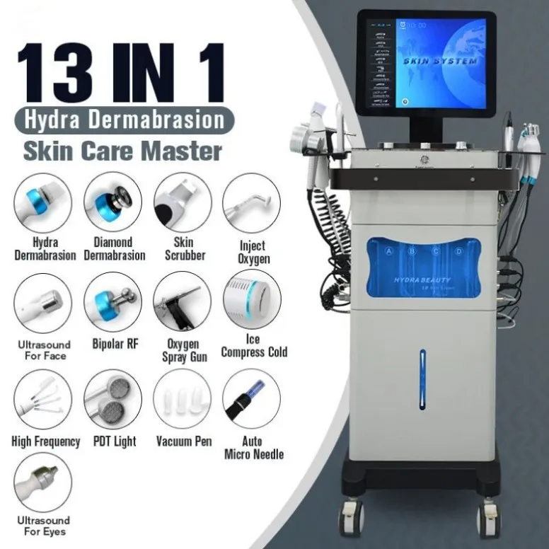 多機能美容装置13 in 1 RFフェイシャルマシンHydra Aqua Face Cleaning Machines水皮皮皮膚の超音波しわ