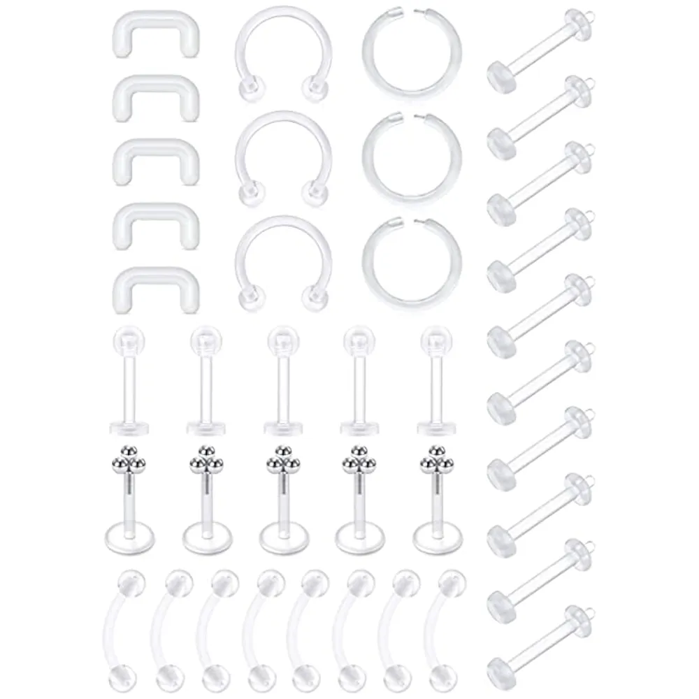 Clear Flexible Plastic Piercing Retainers For... From Ycbest, $21.55 ...