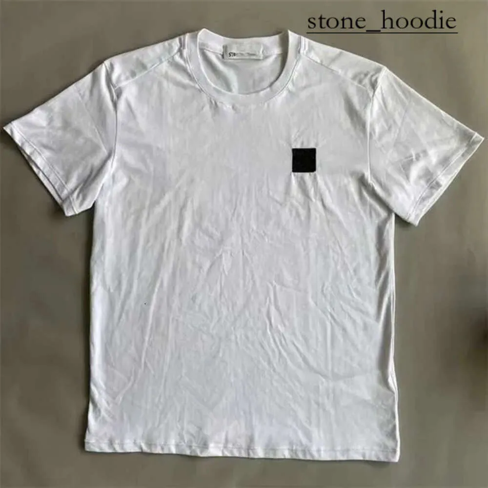 Stones Islands T-shirt Luxury Fashion Designer T-shirt Mens T-shirt Coton de haute qualité Broidered Stone Famous Brand T-shirt Soft Womens Short à manches courtes 9988