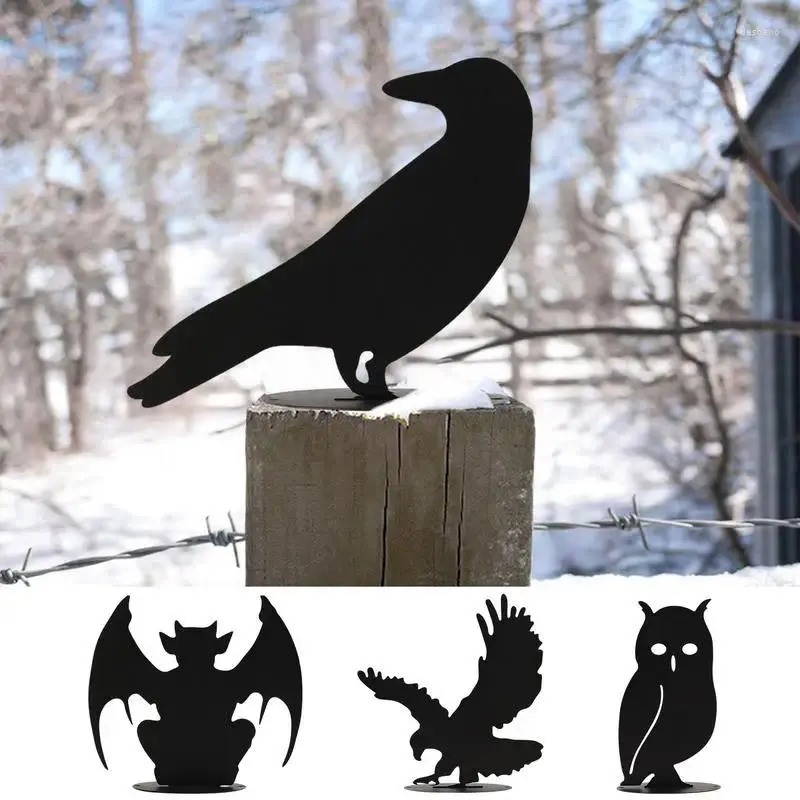 Garden Decorations Metal Animal Silhouette Rust Proof Outdoor Figurine Ornaments Spooky Backyard Lawn Stakesfor Farm Yard Decor