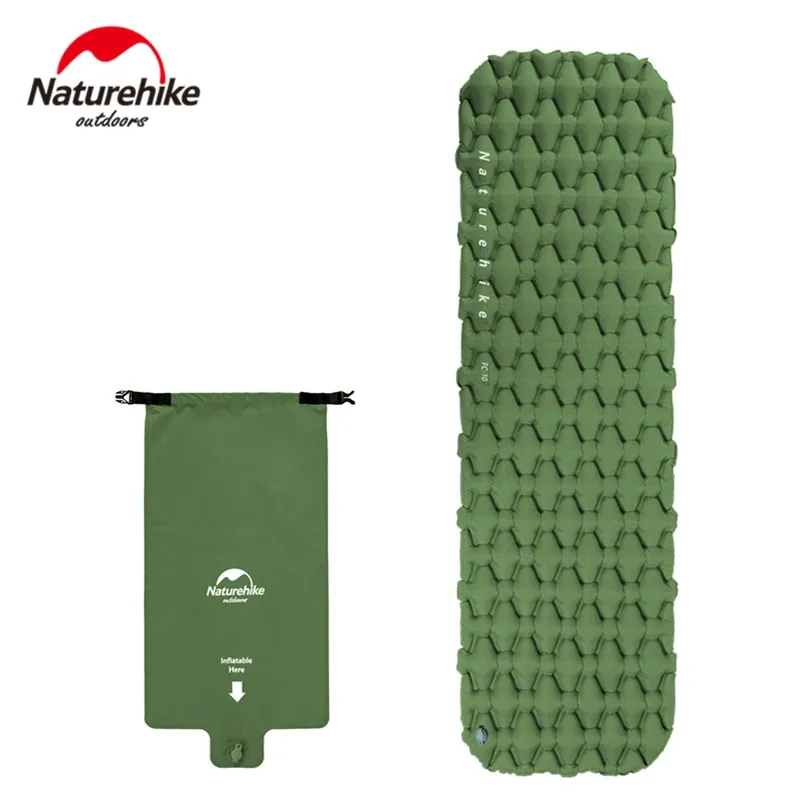 Pads Naturehike Iatable Mattress Ultralight Waterproof Compact Air Mat Single Sleeping Pad Travel Folding Bed Portable Camping Mat