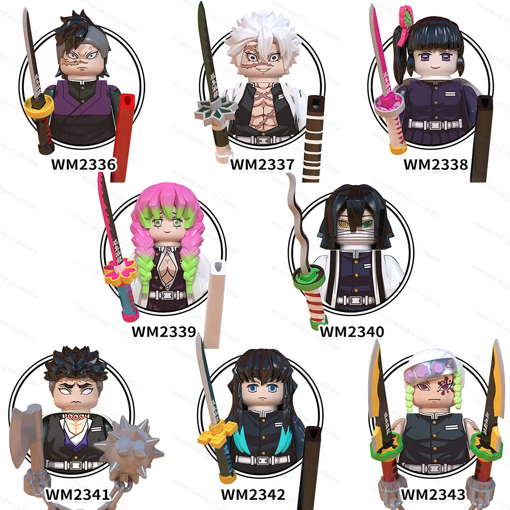 Demon Slayer Nezuko Mini Action Figures Anime Building Blocks Toys