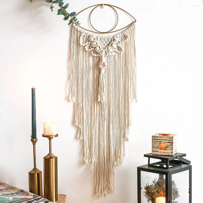 Tapissries macrame tassel tapestry vägg hängande boho heminredning juldekoration bohemian vävt bröllopsfest hus