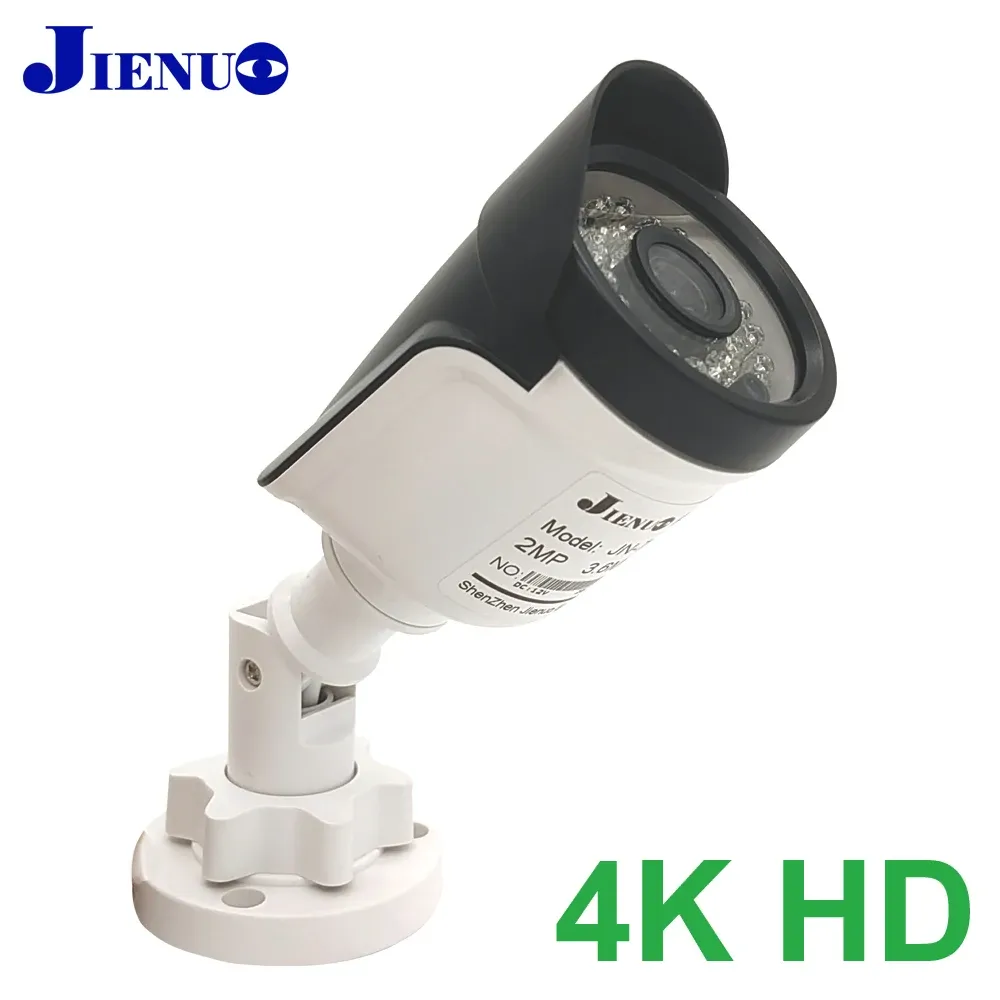 System Jienuo 4K AHD Camera HD 720p/2MP/5MP Night Vision Security Surveillance High Definition inomhus utomhusvattentät CCTV Home Cam