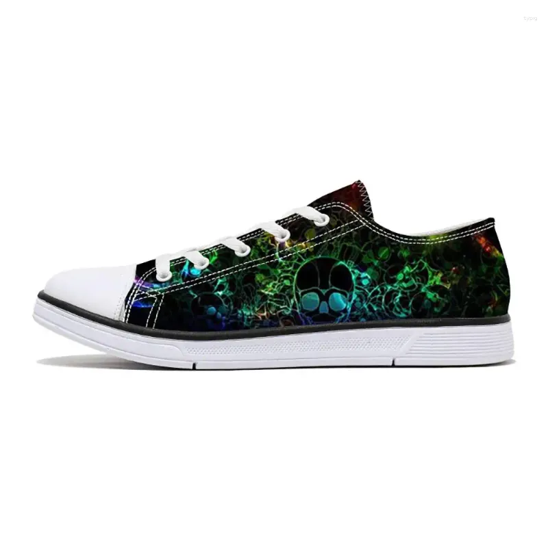 Scarpe casual First Dance Women Men Skull Stamping Cool Paisley Stampa Sneakers di moda per adolescenti Girls Student Canvas Ladie