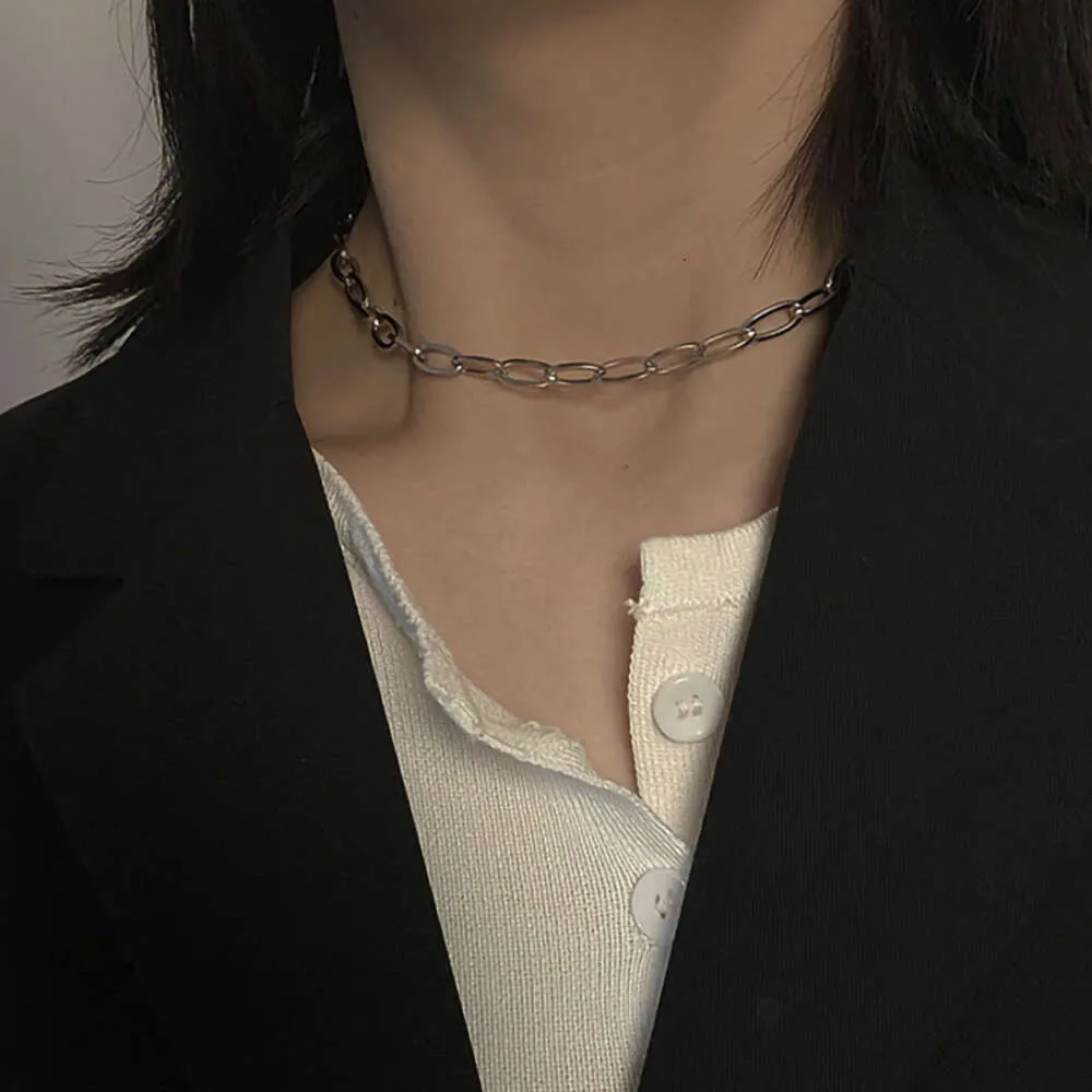 Bijoux polyvalents, collier géométrique, punk personnalisé, chaîne de cou minimaliste, chaîne de clavicule pour femmes