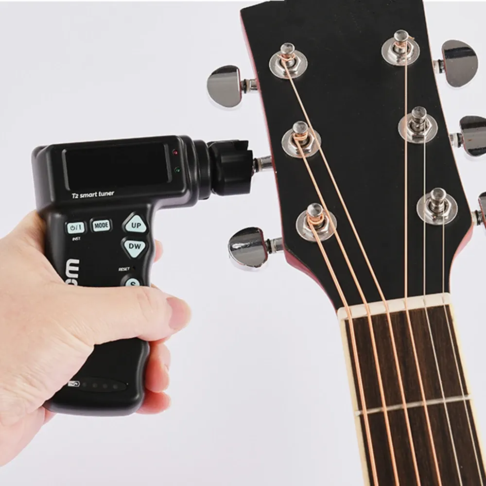 Guitare Jowoom T2 2 en 1 Smart Auto Guitar Tunner String Winder Automatic Tuning System pour guitare ukulélé chromatique