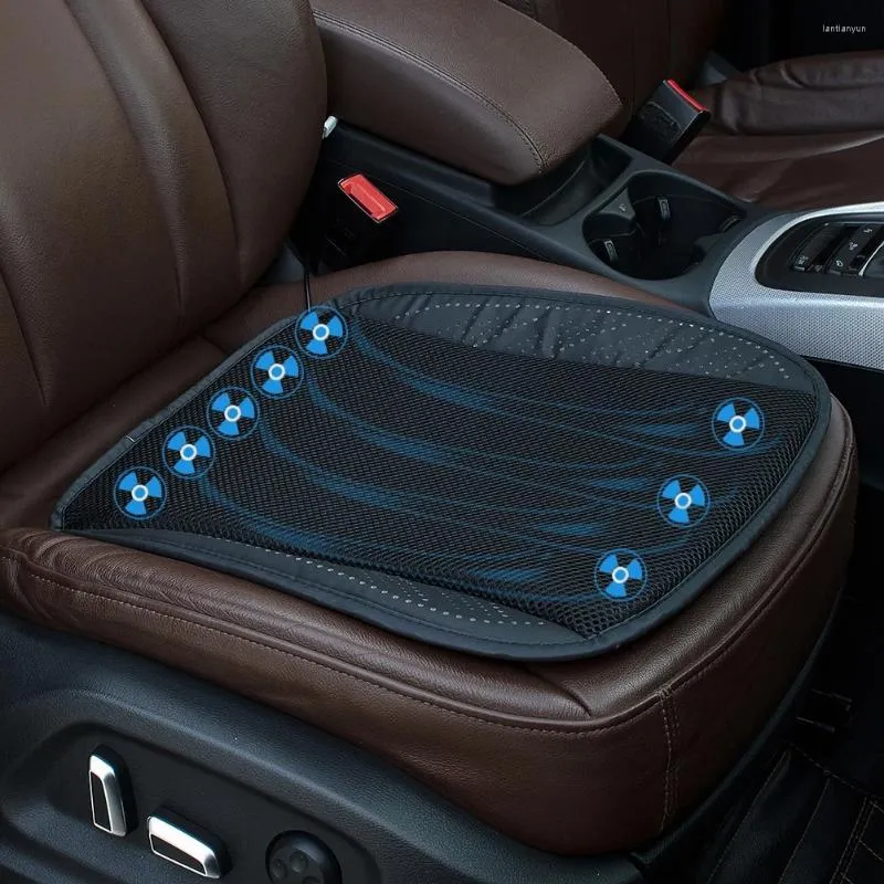 Kudde Universal Ventilated Air Fan Seat Cover med USB-gränssnitt Snabbkylning av tre-växlad kontorsstolbil