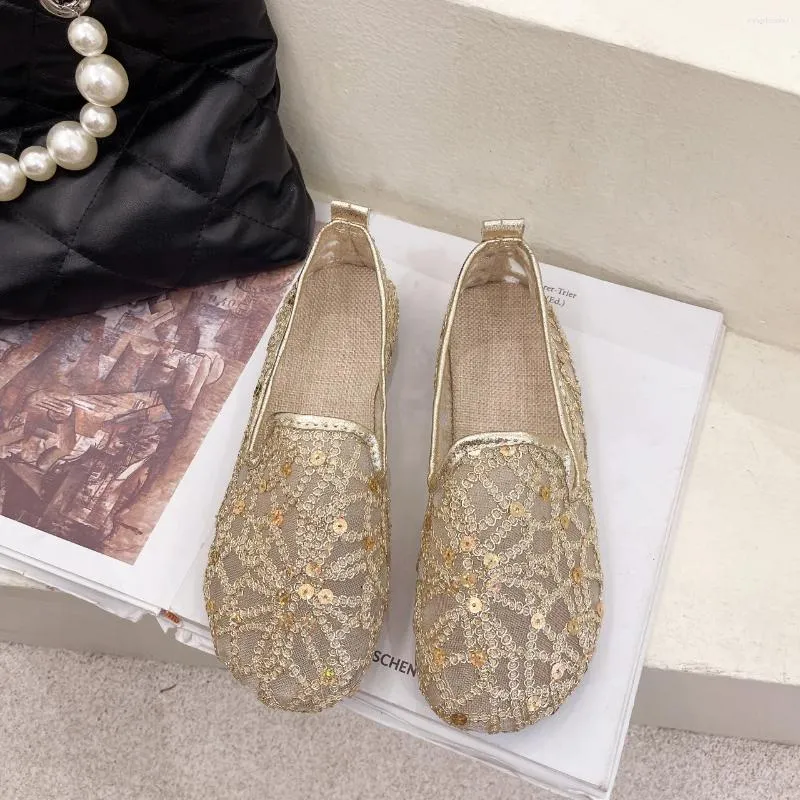 Casual Shoes Women's Summer Loafers Ladies Luxury Vulcanized for Women Trends 2024 Bekväma lägenheter Fashion Outdoor Slip-ons