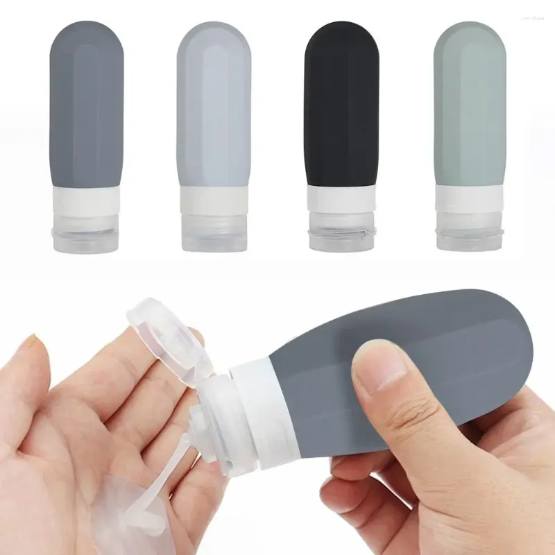 Storage Bottles Squeeze Silicone Refillable 89ML Lotion Container Shampoo Sub-Bottling Travel