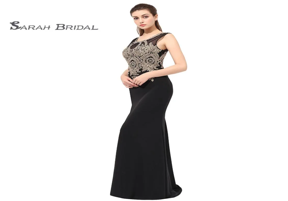 Mermaid kant kralen zwarte prom feestjurken 2019 sexy elegant vestidos de festa avond gelegenheid mouwloze jurk lx3604895716