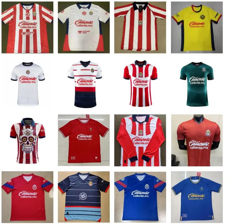 2023 2024 2025 Чивас CD Guadalajara Soccer Jerseys A.Vega I.Brzuela E.Gutierrez C.Calderon A.Zaldivar Alvarado F.Beltran J.Macias 22 23 24 24 25 футбольная рубашка