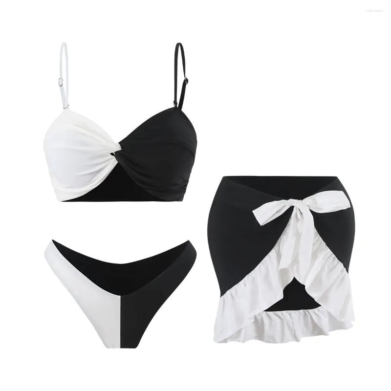 Women's Swimwear 2024 High Quality One Piece Swimsuit Bikini Black Printed Push Up Women Set Slimming Bathing Suit Beach Wear