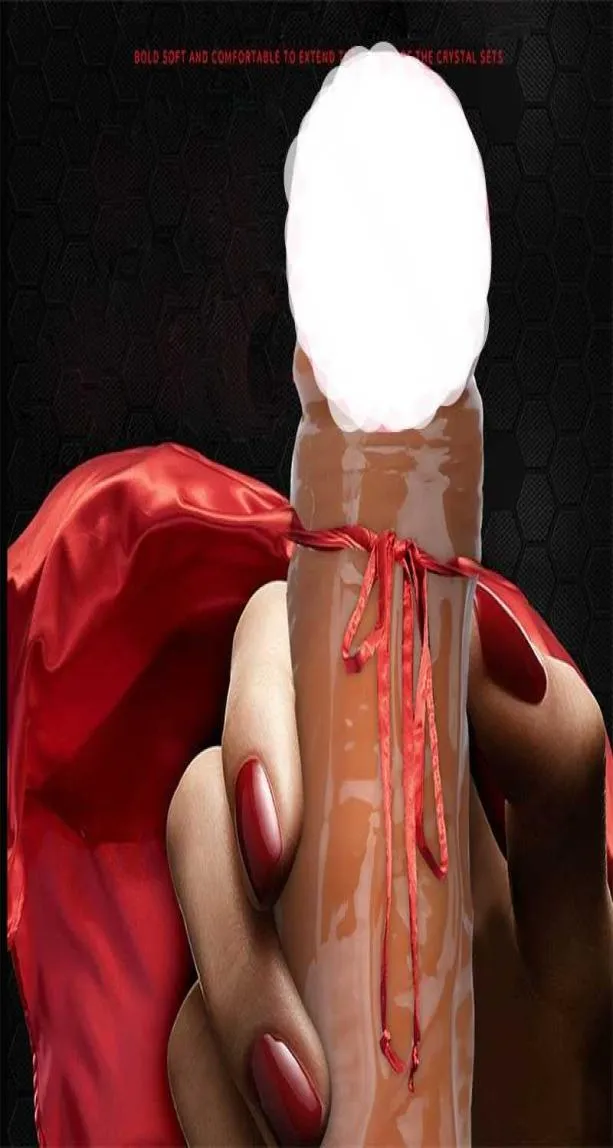 Masseur de jouets sexuels Reutilisable Penis Sleeve Toys for Men Male Dildo Enhancer Dick Extender Extension Delay Ejaculation Ring2097062