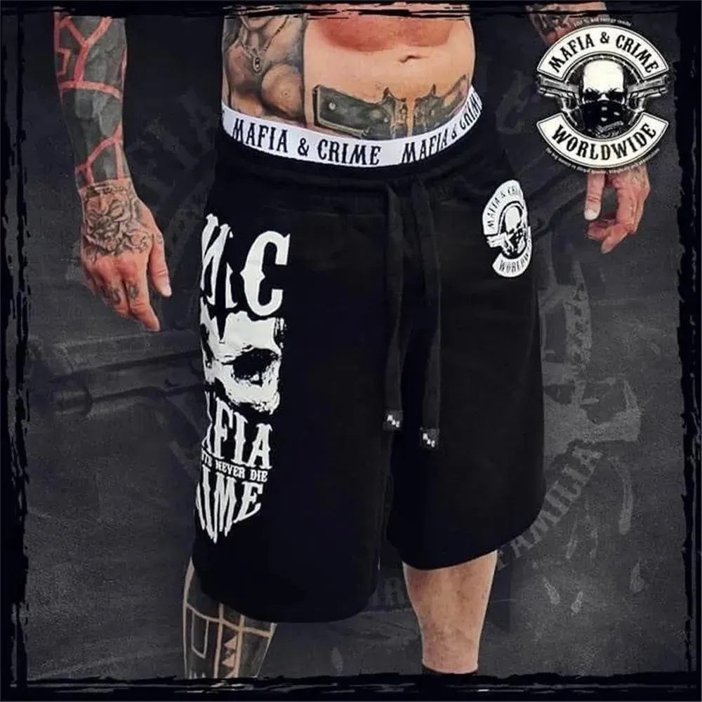 Shorts casual maschi estivi cargo semplice lettera a bordo solido marchio maschio fitness abbigliamento da bodybuilding homme 240410