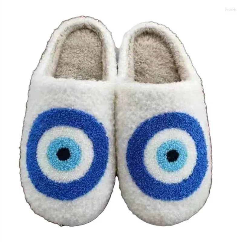 Flippers confortáveis e quentes de algodão de inverno para casais Sapatos de sola espessa de sola grossa espessada não deslizamento