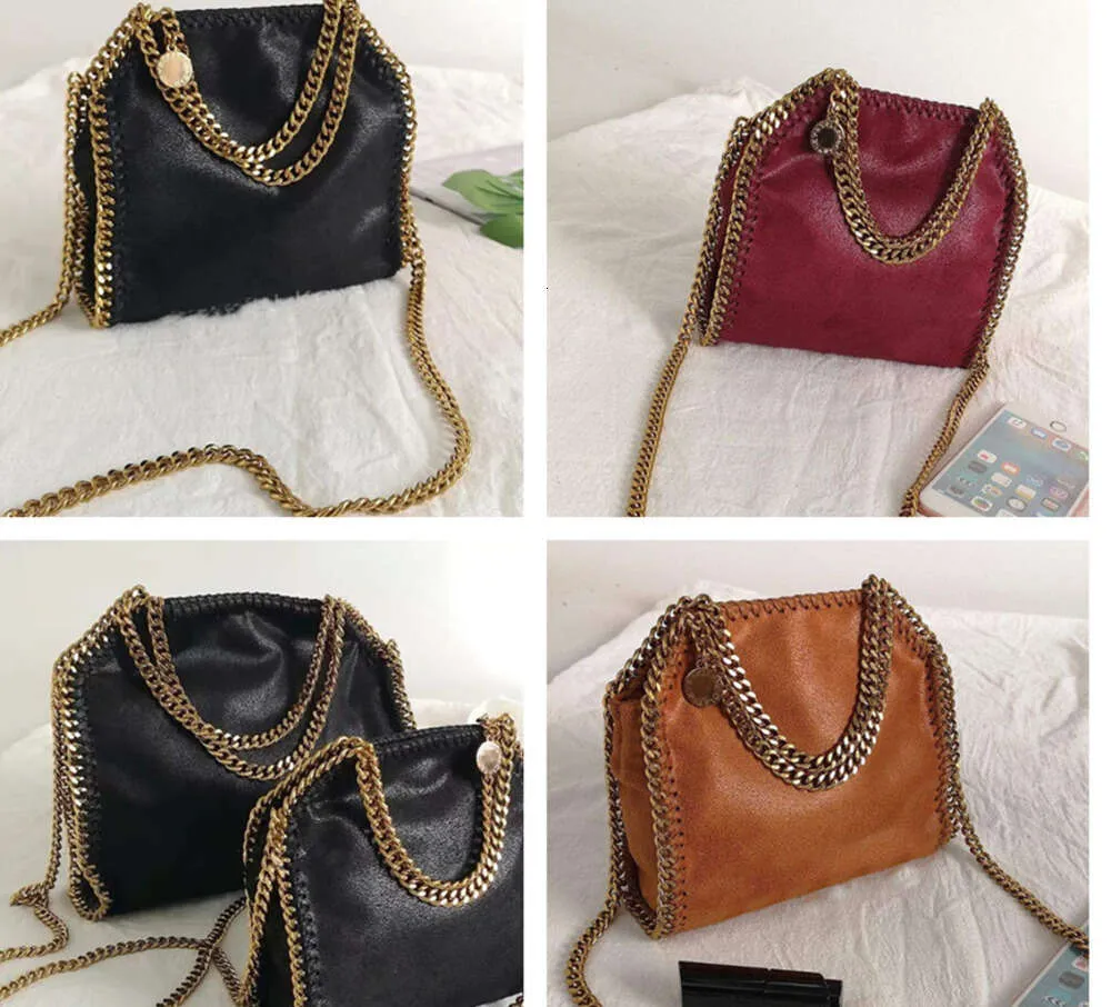 Stella McCartney Falabella Büyük Tote Tasarımcı Çanta Kadın Siyah Lüks Alışveriş Zincir Çantaları Cüzdan Eşekçi Deri Çantalar Omuz Kalitesi Cüzdan Crossbody7