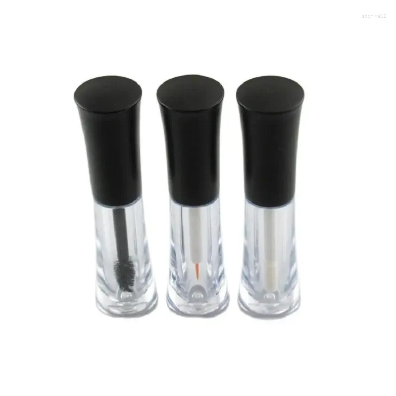 Bottiglie di stoccaggio tubo vuoto lip gloss mascara eyeliner eyeliner liquido ricaricabile cosmetico 2 ml 50pc con tubi di imballaggio lucido con cappuccio nero