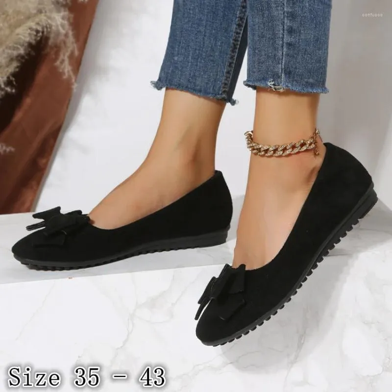 Casual Shoes Slip On Flat Women Loafers Girl Ballet Flats Woman Plus Size 35 - 43