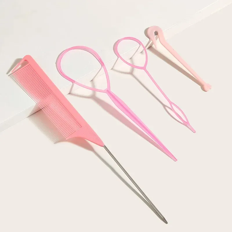 Hair Tail Tool Set, with French Braid Tool, Loop, and Rat Tail Comb for ...