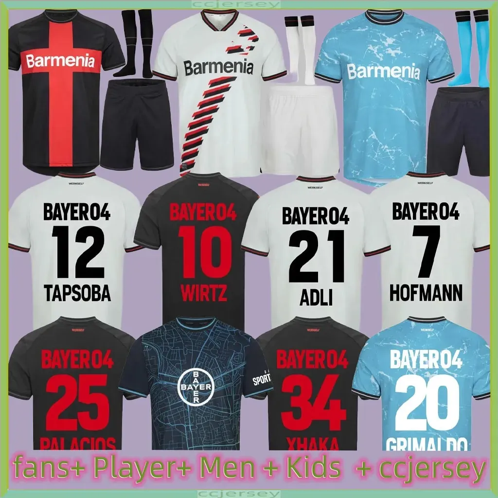 2024 2025 Bayer 04 Leverkusen Soccer Jerseys Wirtz Boniface Hincapie Hofmann Tapsoba Schick Palacios Frimpong Grimaldo 2023 2024 Home Away 3rd Mens Football Shirts