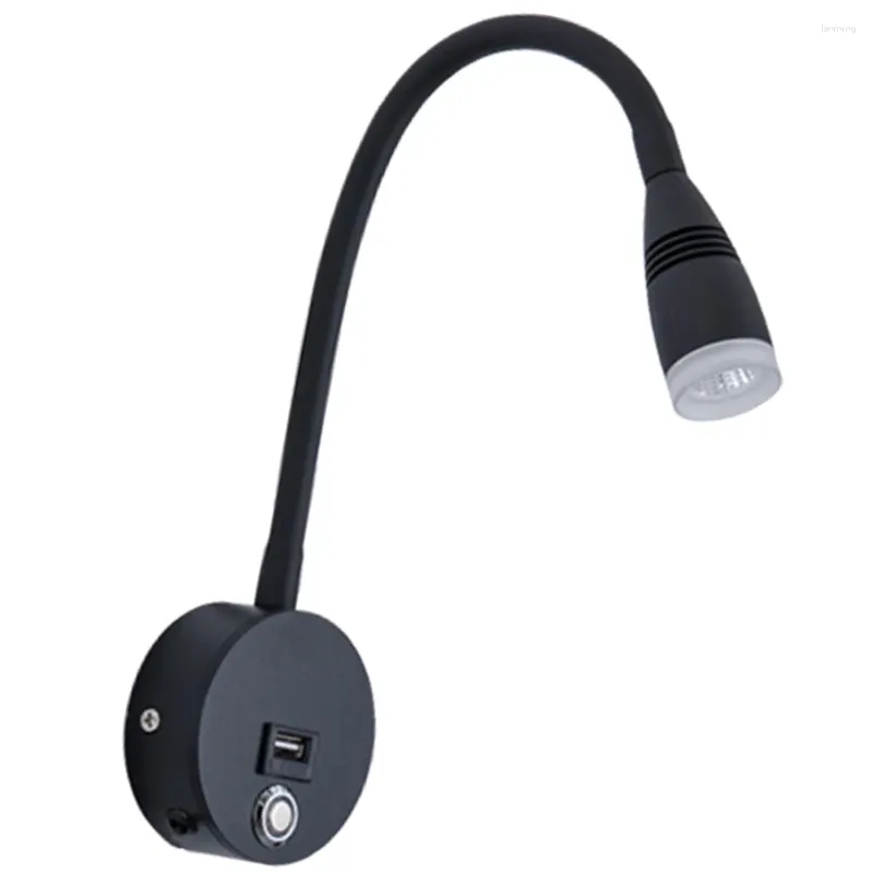Wandlampe montiertes Lesen leichter dimmbarer Touch Control USB -Bett EU -Stecker