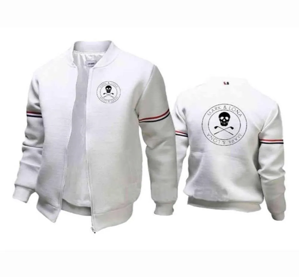 2021 Mark Lona Print Men Autumn e Winter Solid Color Coat Casual Outdoor Baseball Rousball Man Slim Fit Sports Zipper Jacket5514698