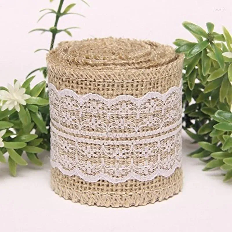 Décoration de fête Rose Gold Birthday Burlap Jute en dente