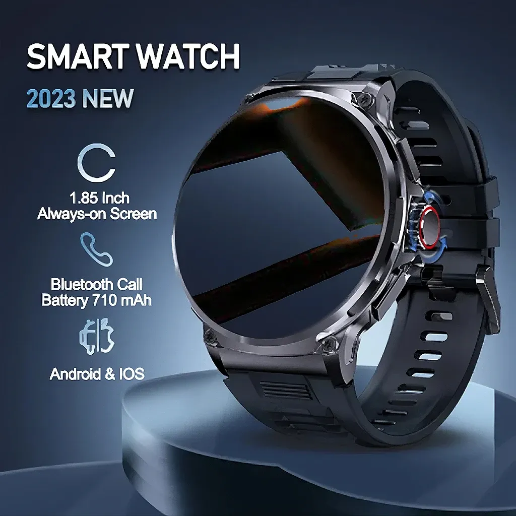 Obserwuje nowy smartwatch 1,85 cala Ultra HD, tor GPS, połączenie HD Bluetooth; 710 mAh Duża bateria 400+ pokrętła, odpowiednia na Android iOS
