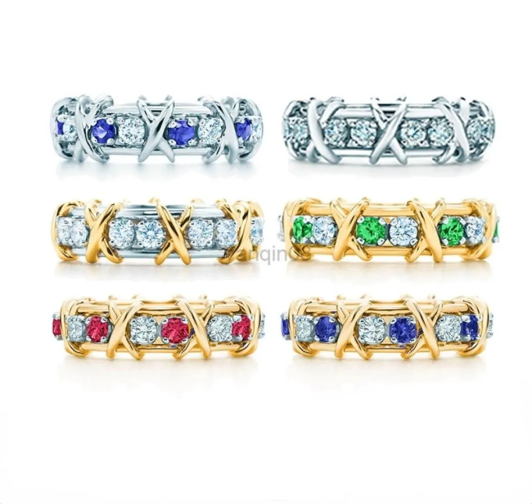 Anéis de banda Marca de moda Ladies Multicolor Famous Designer Rings For Women G2209083082787