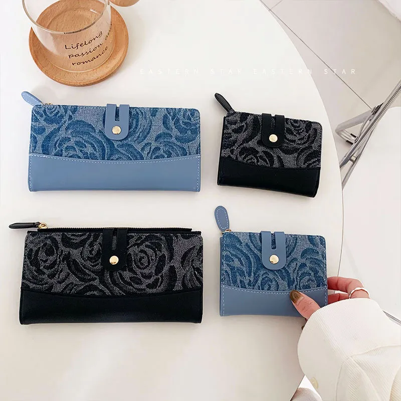 Bolsos Para Mujeres Al Por Mayor es Multifuncionales Plegables Bolsas De Embrague Corta Patron De Vaquero Dulce Billeteras Para Mujer Pequenas Billeteras Largas Impresas Frescas 288 De 7 93 DHgate