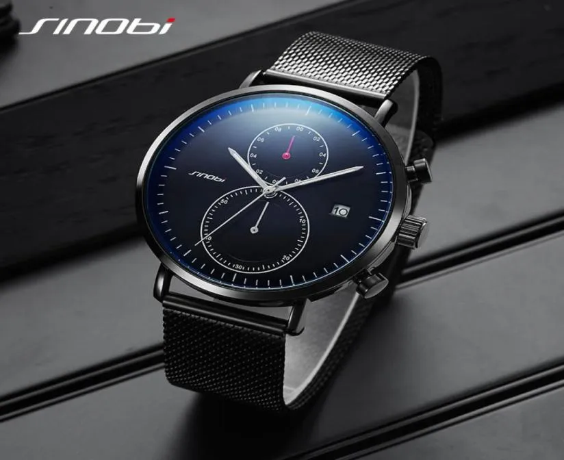 Sinobi New Men Watch Brand Business Watches for Men Ultra Slim Owatch Giappone Giappone Guarda Maschio Relogio Masculino9482264