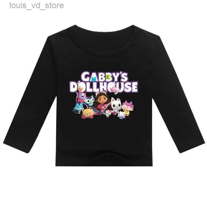 Ensembles de vêtements Gabbys Dollhouse Spring Girls Vêtements Gabby Cats Boys chemises Vêtements Enfants