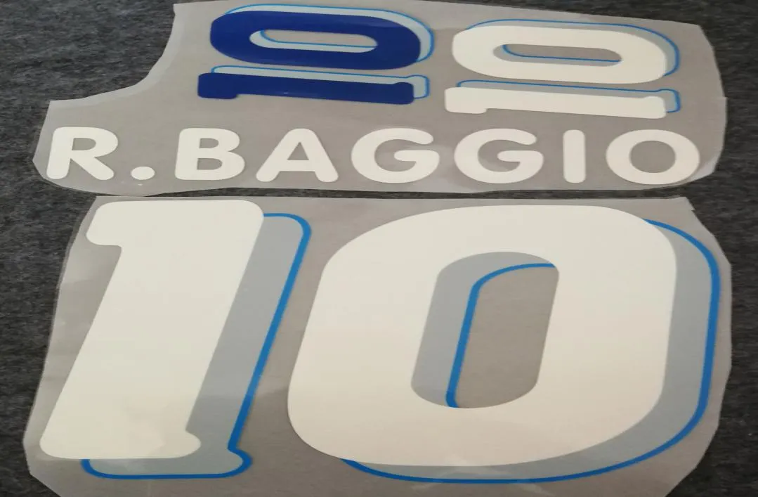 1994 Włochy retro drukowanie Nazwa piłki nożnej 10 rbaggio piłka nożna stemplarz naklejka z nadrukiem Numeracja w stylu vintage piłka nożna 6815080