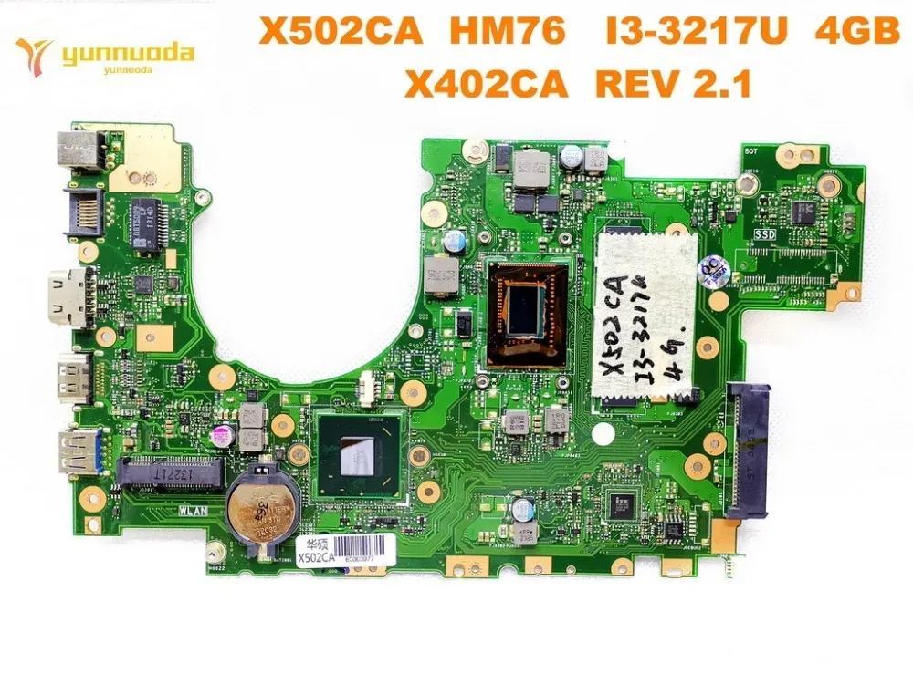 Оригинал материнской платы для ASUS X402CA Motherboard x502CA HM76 I33217U 4GB X402CA Rev 2.1 Протестирована хорошая бесплатная доставка