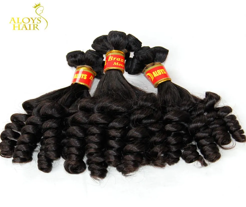 Zia brasiliana Funmi Virgin Hair non trasformata Vergine cruda brasiliana Funmi Capelli intrecciati a spirale rosa riccio