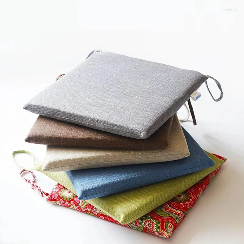 Pillow Modern Removable Solid Chair Mat Pad 40 40cm 45 45cm Seat Coussin Office Home Linen With Zipper Gift