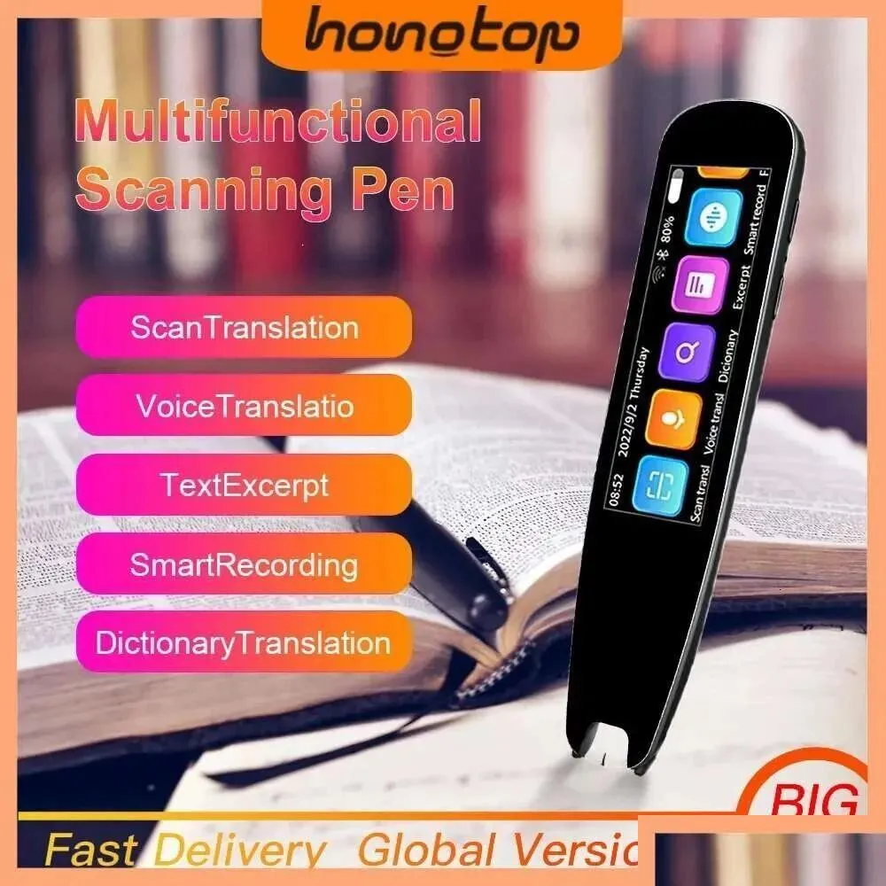 Vertaler Hongtop Smart MtifunctionTranLation Real Time Talen Business Dictionary Voice Scan Pen Drop Delivery Computers Netwerk OT7HP