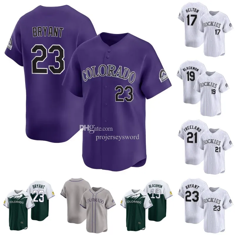 콜로라도 23 Kris Bryant Jersey Rockie Jurickson Profar Charlie Blackmon C.J. Cron Ryan McMahon Yonathan Daza Moustakas Kyle Freeland Brian Serven Jerseys