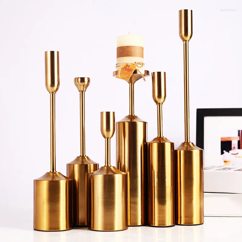 Ljushållare 6 stycken/Set European Style Luxury Metal Holder Shiny Gold Home Decor vardagsrum Matordnamenten