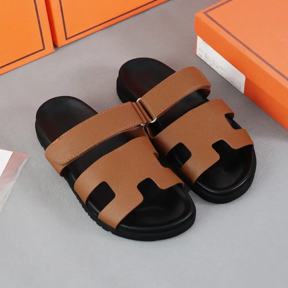 Designer Oran Sandals Slides tofflor Sandal Womens Shoes Luxury Leather Canvas Slipper Summer Sandal Hållbar komfort Storlek 35-42