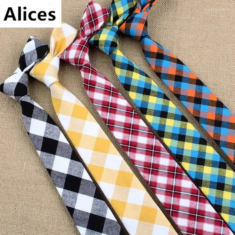 Boy ties bottine cotone coreano plaid 6cm maschile maschile college giapponese vento harajuku stile uniforme cravatta femminile factory all'ingrosso