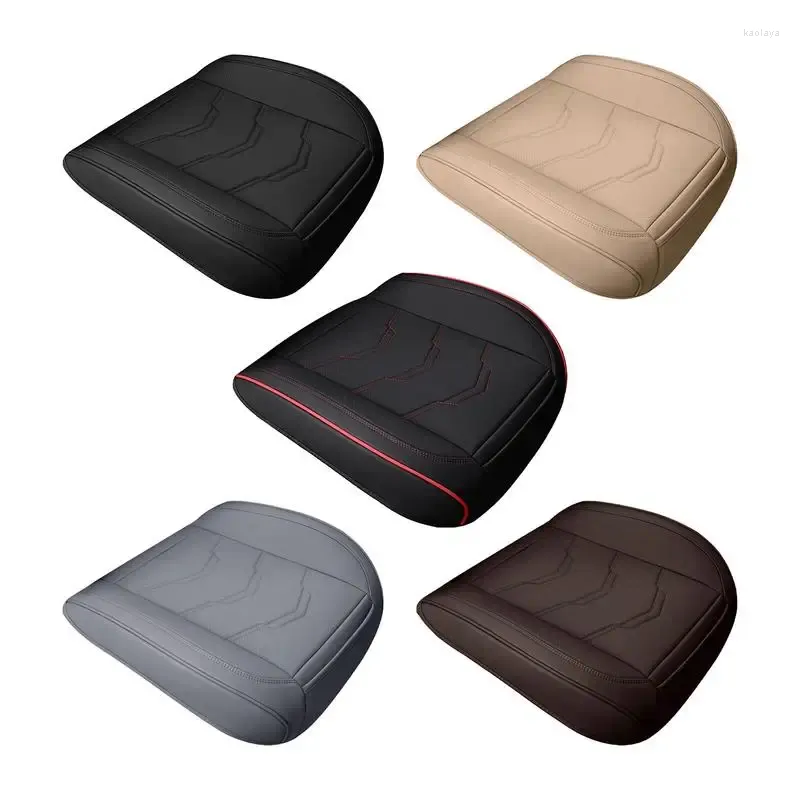 Copertini per sedili auto universali in pelle automobilistica anteriore con tasche di stoccaggio anti -slitta