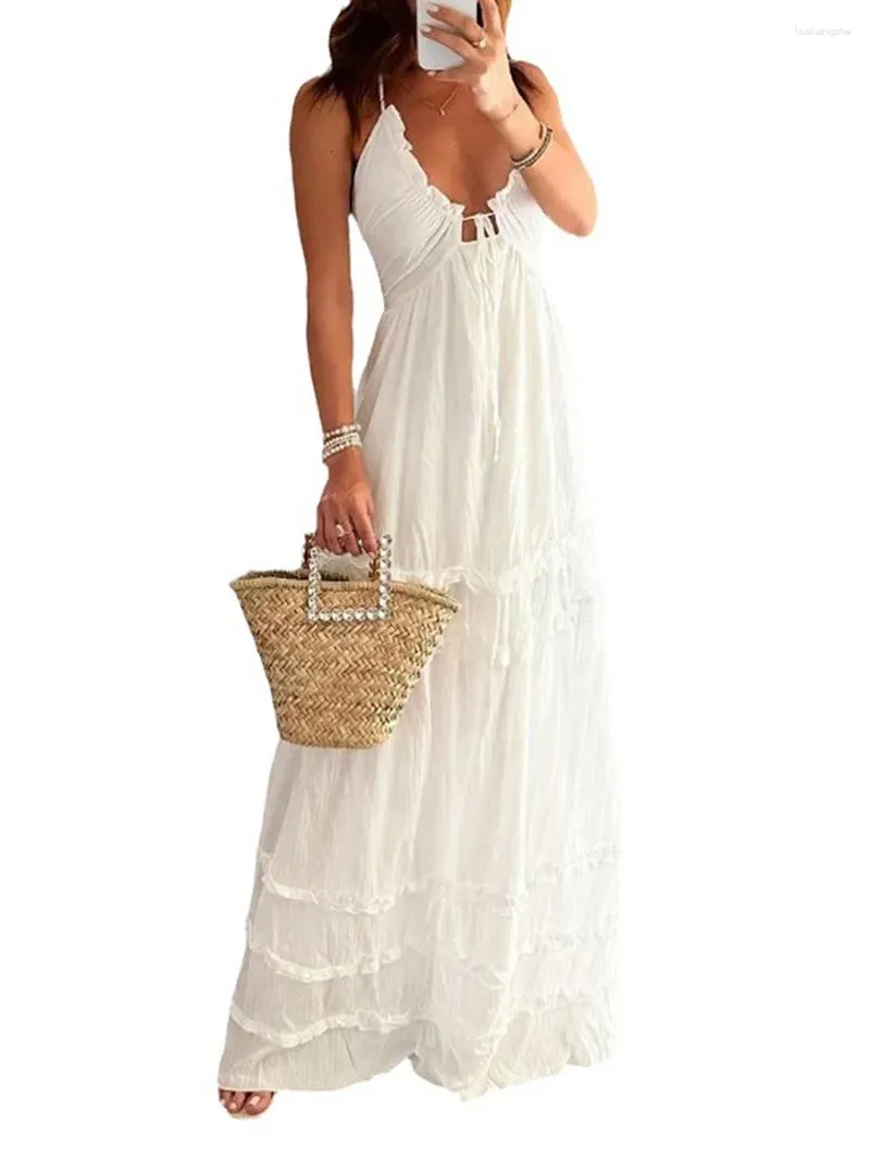 Elegant Halter Maxi Dress - Flowy Ruffle Design, Perfect for Summer  Parties! Best Seller! from Dhgate Basic & Casual Dresses - price 36.65
