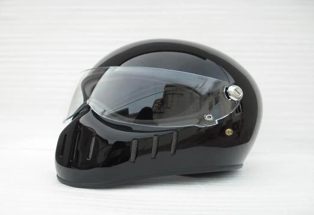 Casco vintage per motociclisti FPR Full Face con Maunta di maiale per visiera trasparente per il pilota di sporcizia Cafe Cafe Casco Moculare Mocross Motocross Cytocross Cytocross1762147