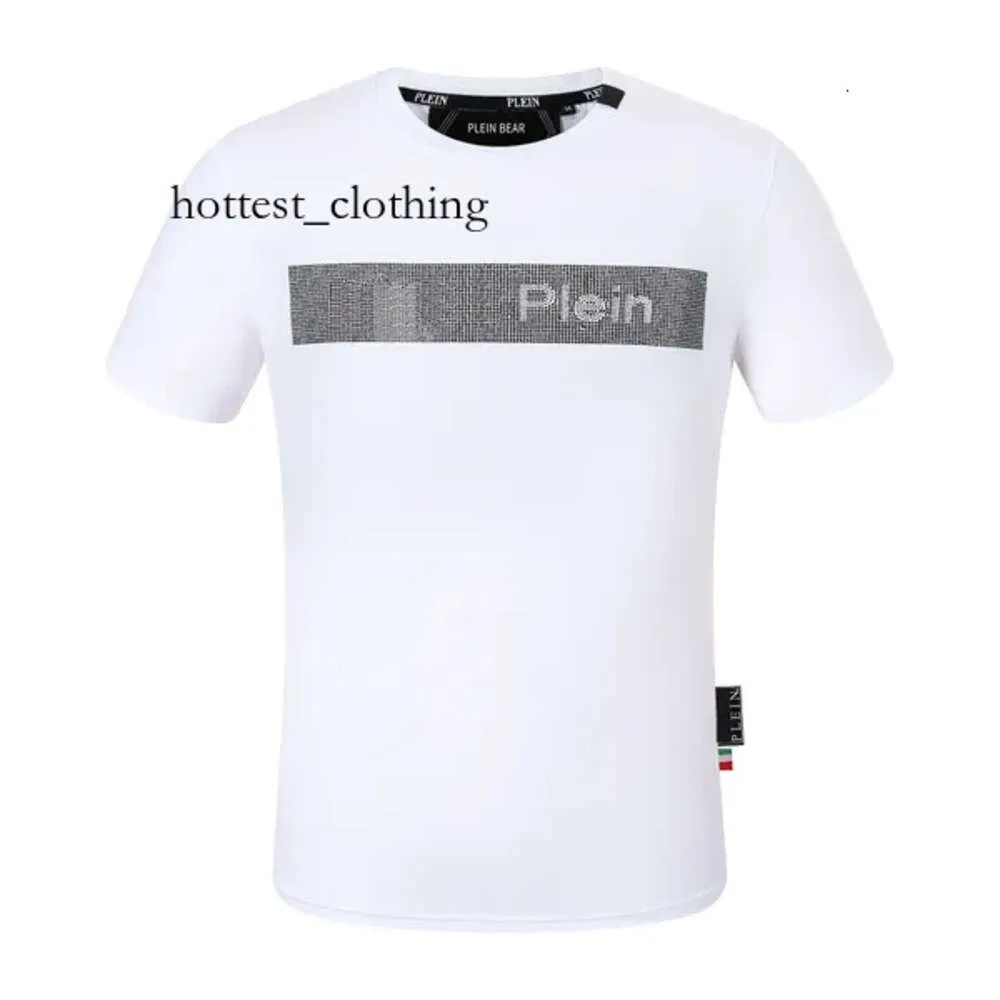 Philipe plein t shirt mens designer tshirts märke kläder roston skalle män t-shirt rund hals ss orm med kristaller hip hop tshirt topp tees230 161