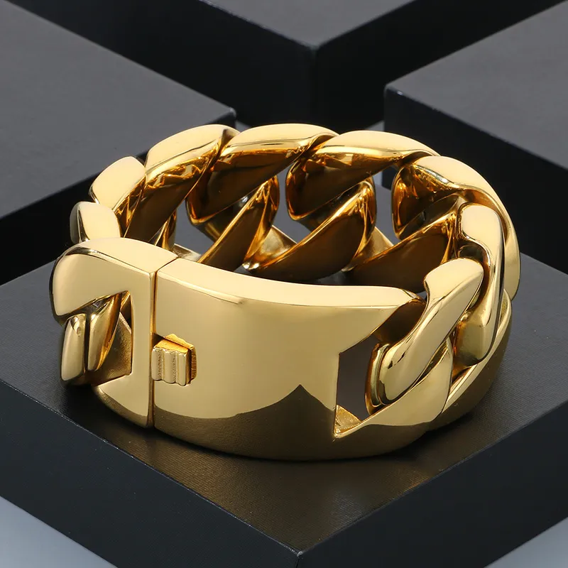 Bulova Men's Classic Curb Chain Bracelet In Gold-Plated Stainless Steel - Foto 7